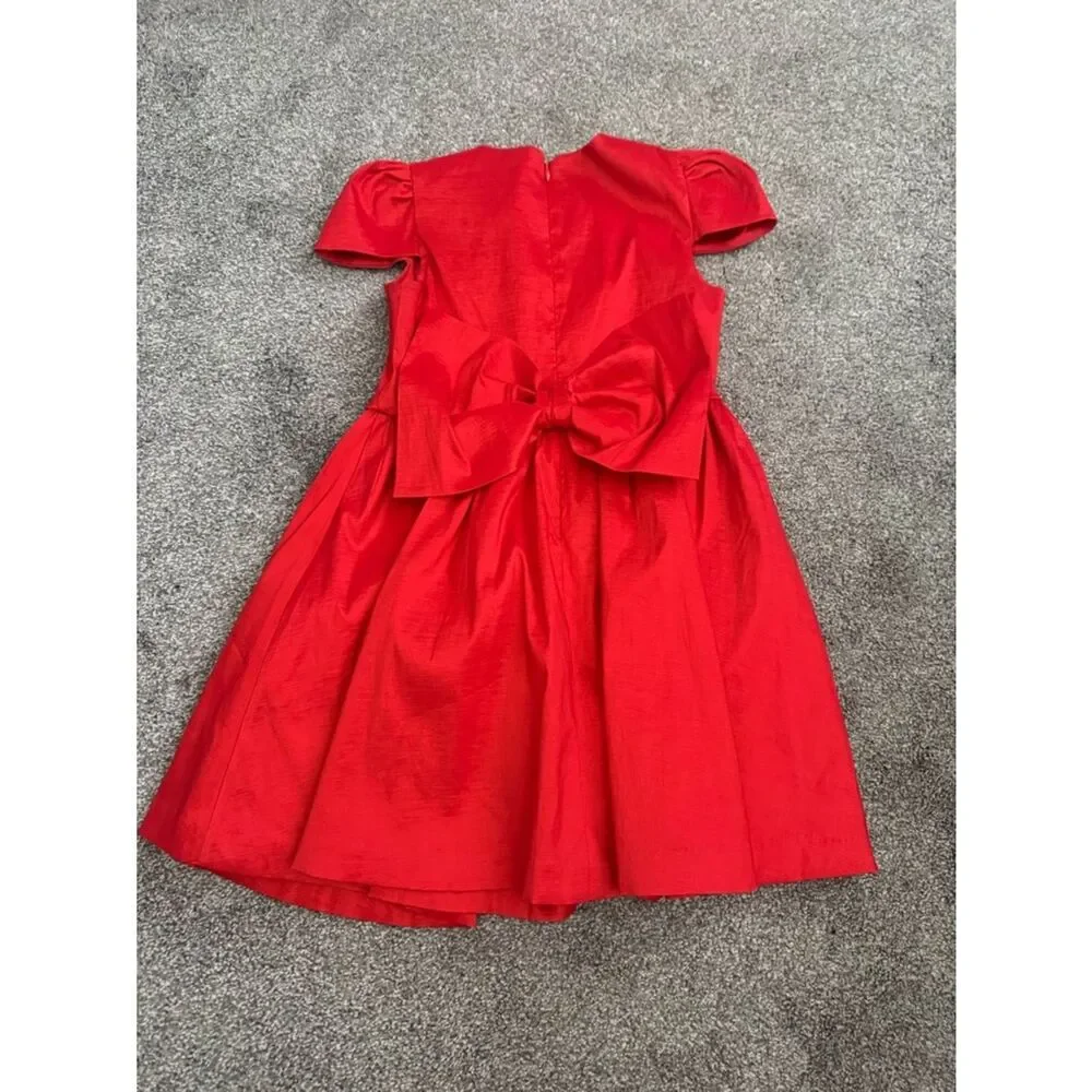 Bardot Bow Back Red Formal Dress Sz 7-8